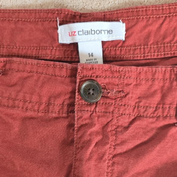 Rust Red Cargo Capris - Picture 3 of 3